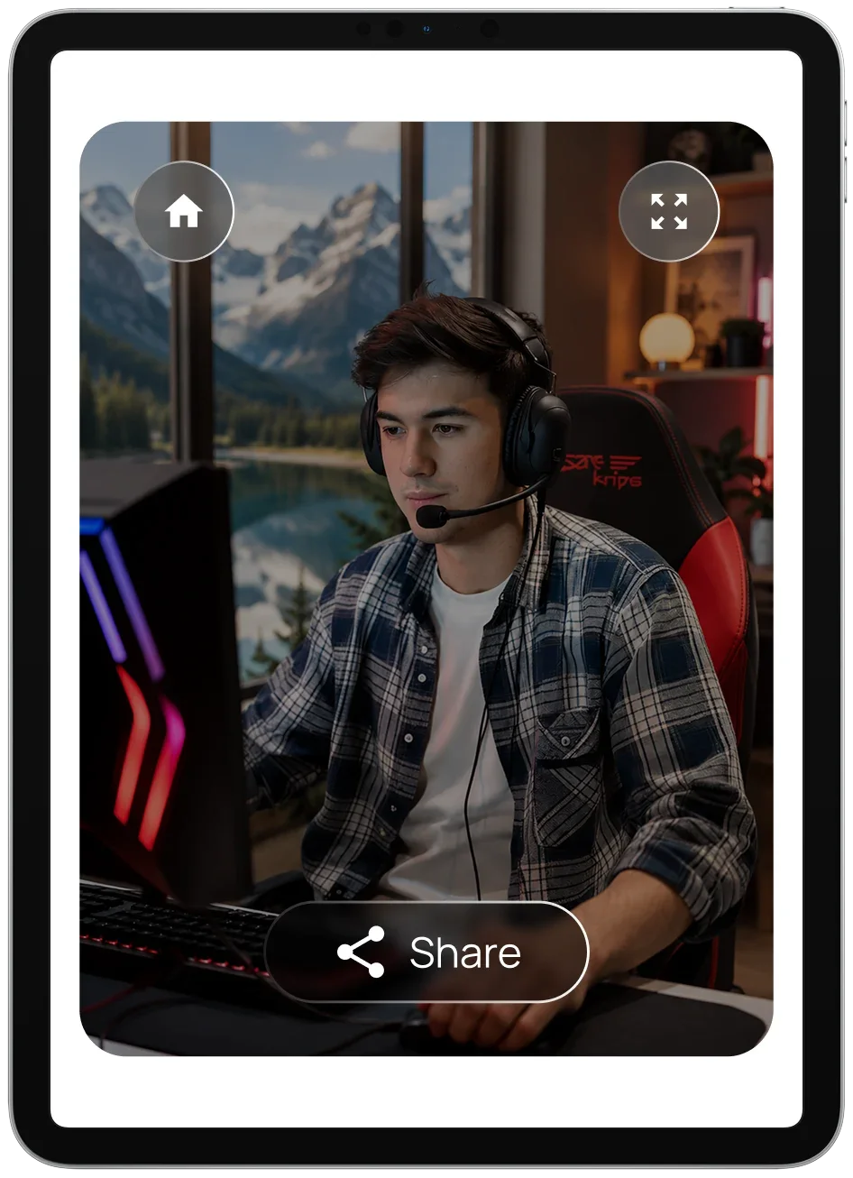 Green Screen App step 03: Choose Background